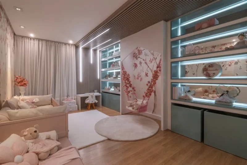 Jardim da Bailarina, quarto projetado pelas arquitetas Juliana Marques e Roberta Lanza, da Griff Arquitetura