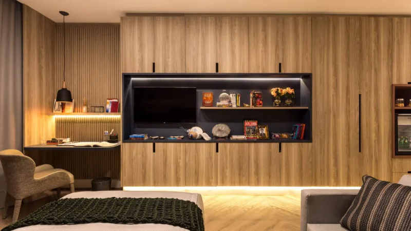 Cada suíte tem entre 28 e 29 m²