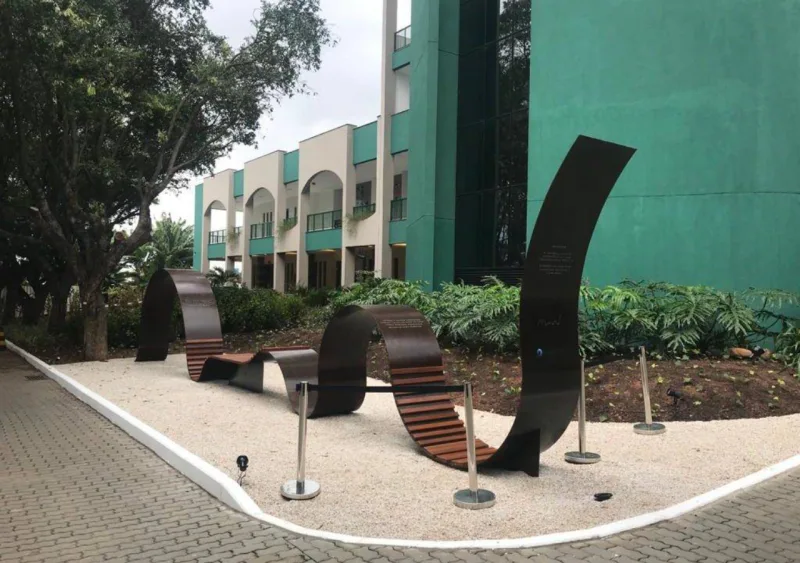 Módulos são feitos em aço corten. Foto: Crisa Santos/Arquivo Pessoal