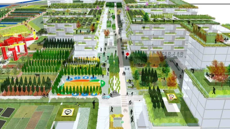 Os jardins nos telhados estão entre os destaques do projeto: coletivos, mas não necessariamente públicos. Foto: Stefano Boeri Architetti