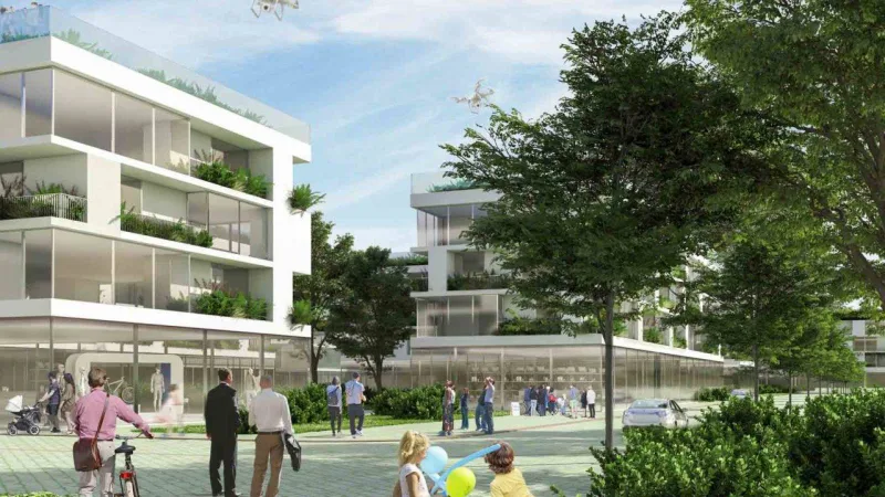 Policêntrico, Tirana Riverside quer que tudo esteja ao alcance dos moradores a uma distância possível de ser percorrida a pé. Foto: Stefano Boeri Architetti
