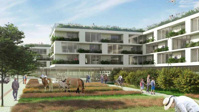 Um retorno à convivência comunitária, à presença dos animais e do verde. Foto: Stefano Boeri Architetti
