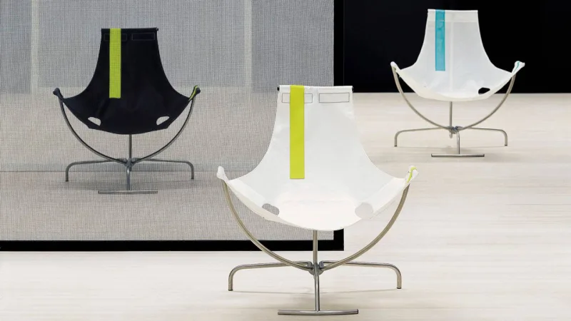 Poltrona assinada por Achille Castiglioni e Ferruccio Laviani para Moroso em 1999.