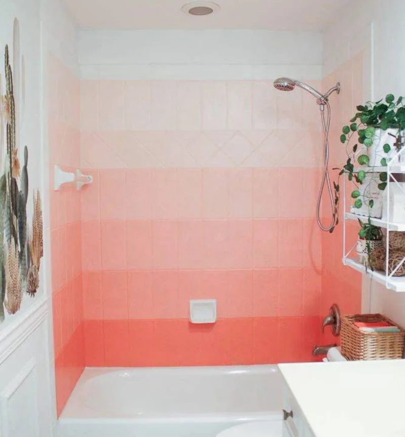 Projeto en degrade coral publicado pelo blog House Mix.