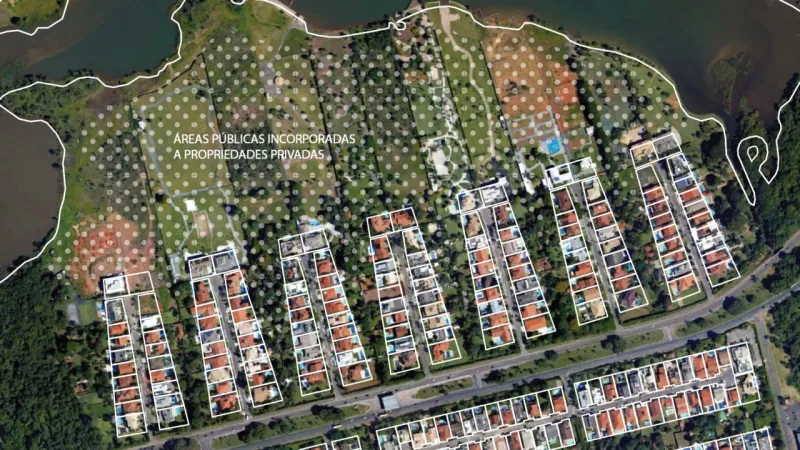Loteamento em Brasília. Imagem baseada no dados georreferenciados da SEGETH.