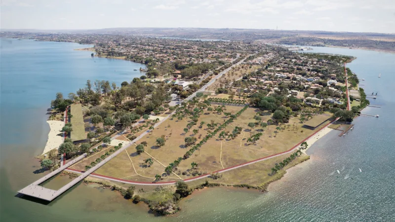 Proposta vencedora para requalificação da orla do Lago Paranoá