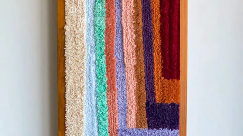 Os tapetes de tricô do designer Alex Rocca trazem cores e texturas aos ambientes. Foto: Divulgação