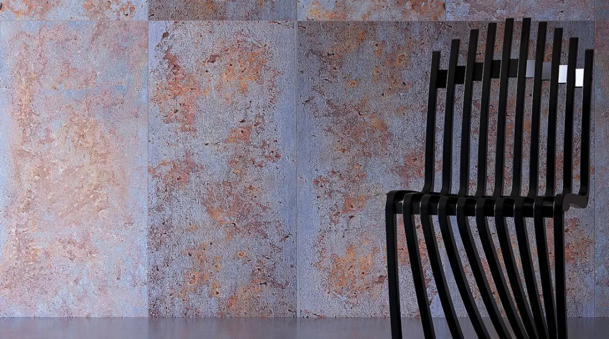 A textura oxidada é uma das tendências para revestimentos em 2020. Produto da Palazzo