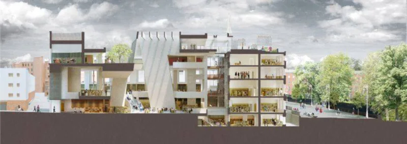 Parnell Square Cultural Quarter, em Dublin, é um dos projetos das arquitetas. Foto: Grafton Architects
