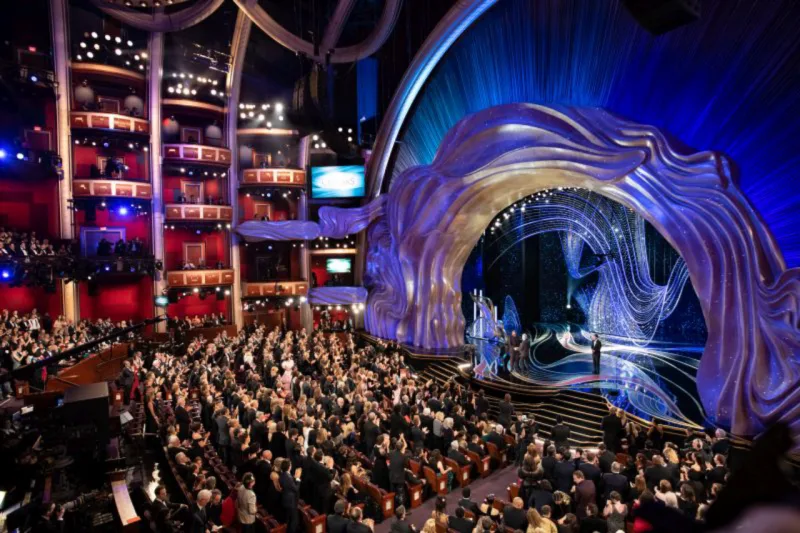Palco da cerimônia de entrega do Oscar 2019. Foto: Todd Wawrychuk, Kate Noelle, A.M.P.A.S./ Divulgação Oscar