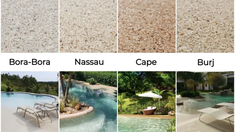 Cristal Pool tem quatro cores diferentes de revestimentos para a linha Beach, voltada a toda a área da piscina. Fotos: divulgação/Cristal Pool