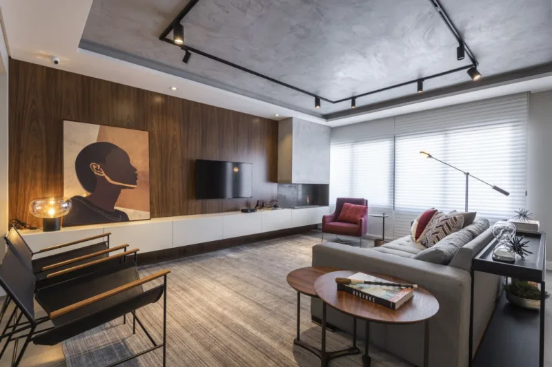 Proposta contemporânea não deixa de lado o conforto com ambientes amplos e luzes planejadas. Foto: Fernando Zequinão/Gazeta do Povo