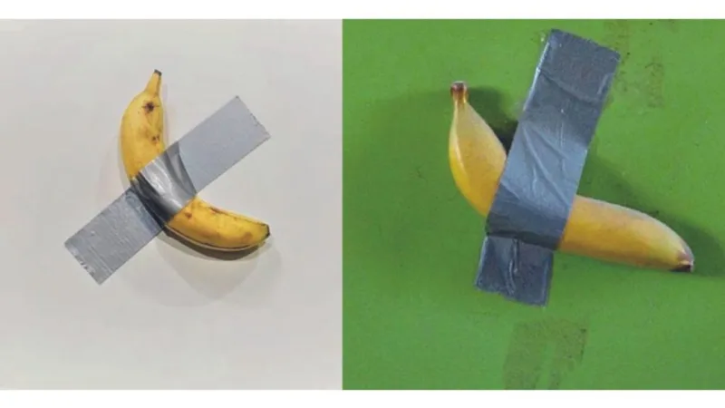 Obra de Maurizio Cattelan, vendida por US$ 120 mil. Artista foi acusado de plagiar a obra Banana & Orange” (2000), de Joe Morford
