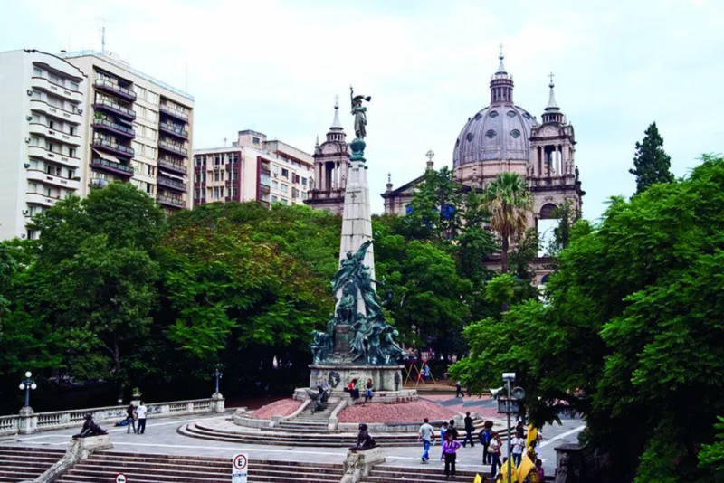 Praça Julio de Castilhos, em Porto Alegre, onde acontece o seminário internacional de 2019. Foto: Iphan/Divulgação