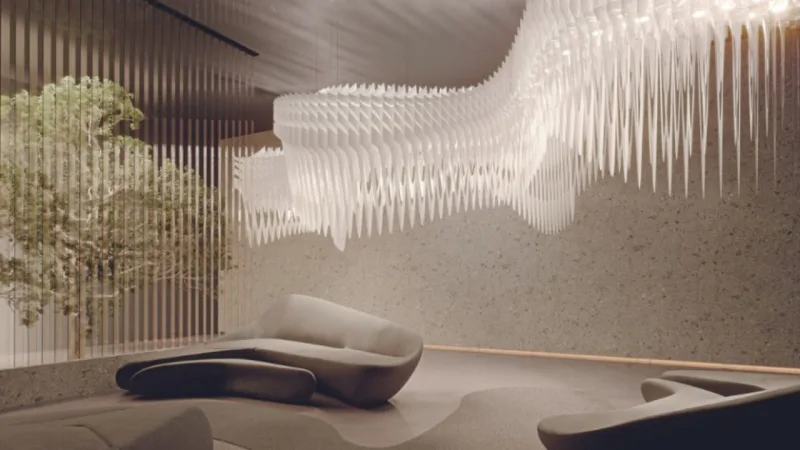 Voltada para ambientes corporativos e hoteleiros, a Aria Infinita é composta por módulos e tem design assinado por Zaha Hadid Design.