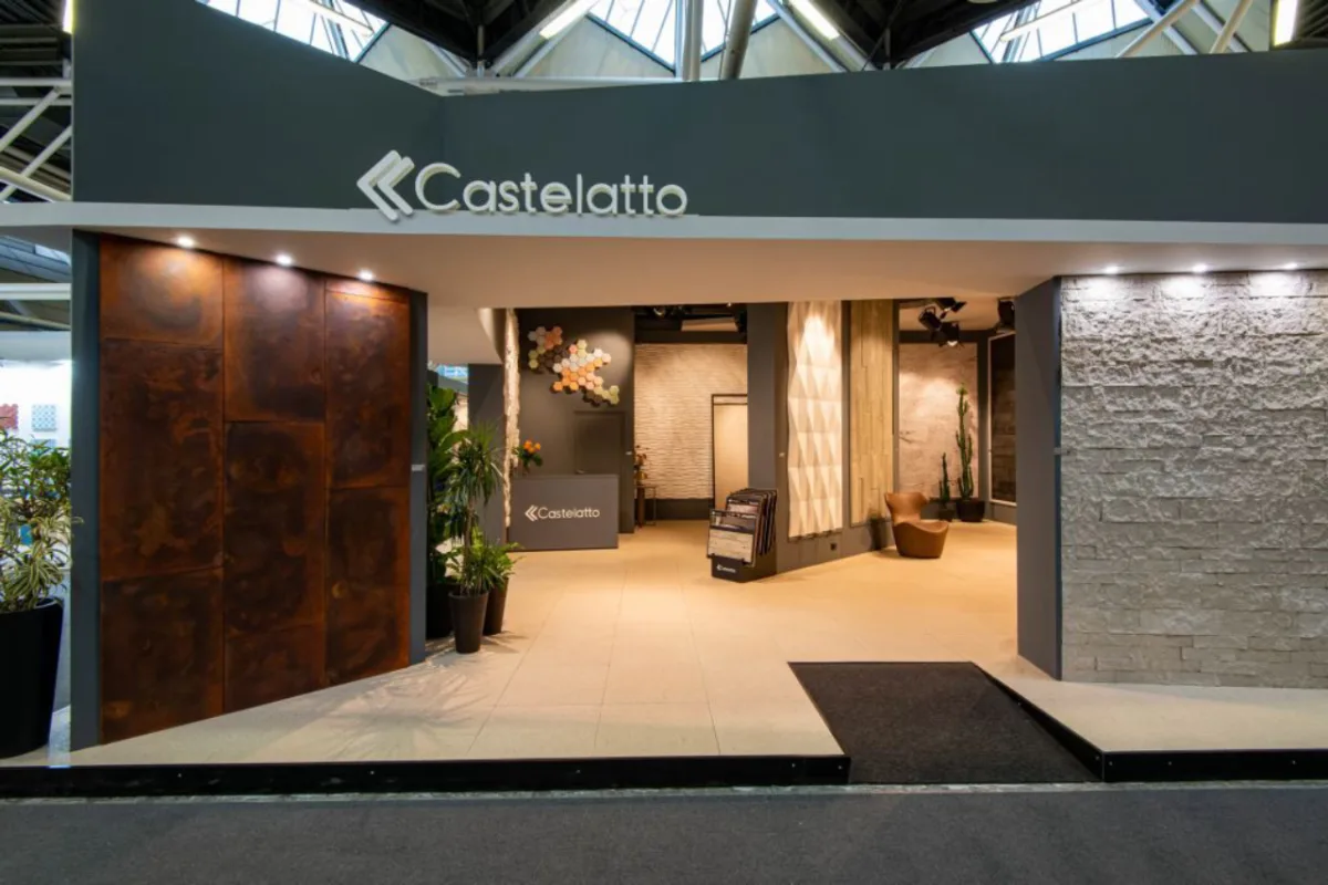 Espaço da Castelatto na Cersaie 2019. Foto: Divulgação