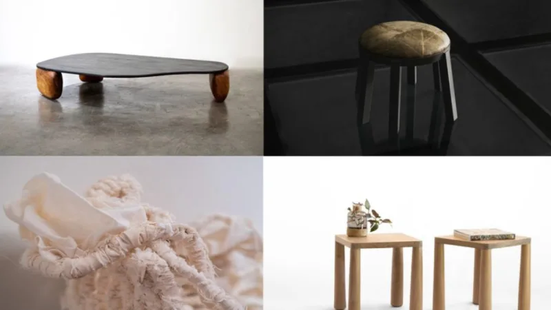 Em sentido horário, desde o topo, à esquerda: Pedro Leal, Furf, Jabuti Atelier e Alex Rocca