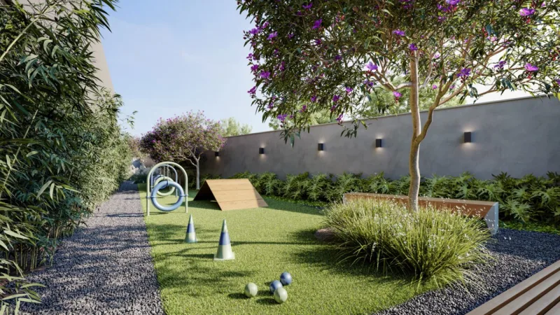 O Landhaus está localizado no Ecoville, um bairro com extensas áreas verdes