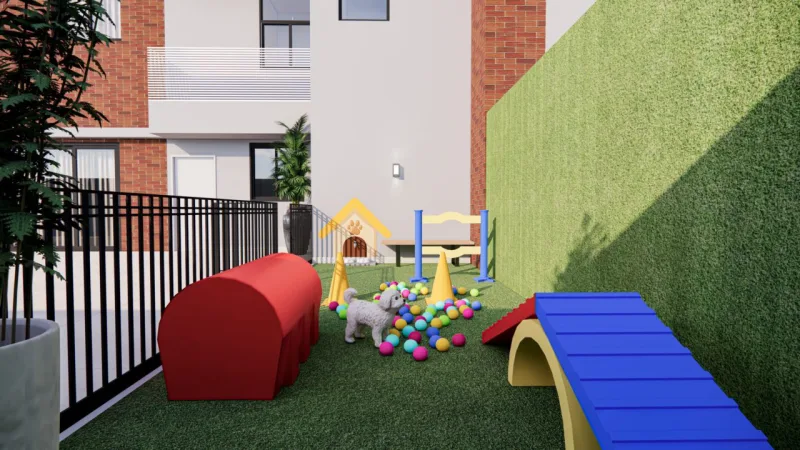 O Terrasse Accueillant oferece espaço exclusivo para os pets, garantindo diversão em um ambiente seguro