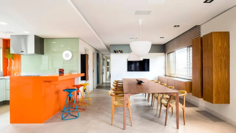 Projeto de Suzane Simon para um apartamento no litoral do Paraná.
