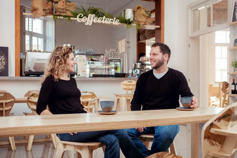 Os proprietários da Coffeterie, Ricardo Marques e Michele Zamoner. Foto: divulgação