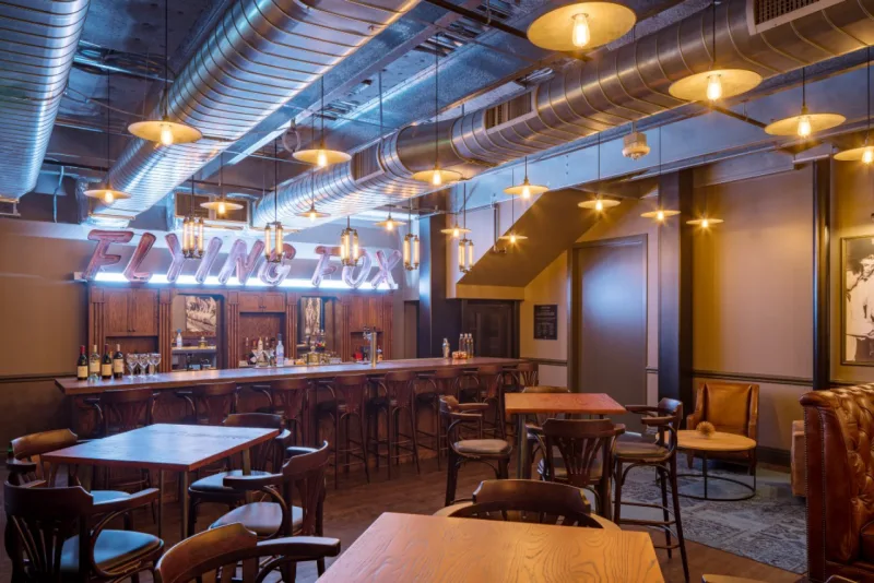 The speakeasy-style secret room at the advertising agency Deutsch in Los Angeles, Aug. 9, 2019. Secret rooms are popping up in workplaces. (Hunter Kerhart/The New York Times)