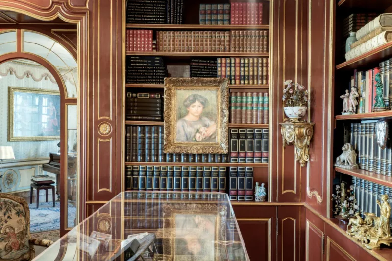 A Renoir painting, “Young Woman with Roses,” hanging in the study at Francesco Federico Cerruti's villa in Rivoli, Italy, May 1, 2019. After Cerruti's death in 2015, an agreement was reached between a foundation he set up and the Castello di Rivoli Museum of Contemporary Art, just outside Turin, to make his remarkable collection accessible to the public. (Alessandro Grassani/The New York Times)