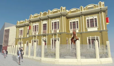 Museu do Centro de Curitiba vai ganhar café, nova cor e vidros com desenhos das antigas grades