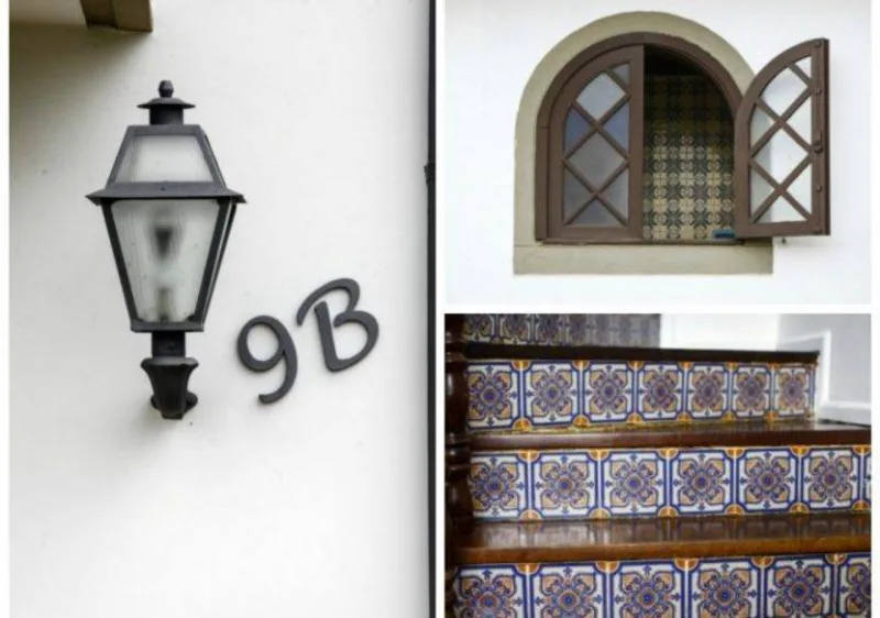 Detalhes das residências projetadas por Lolô, com inspiração portuguesa.