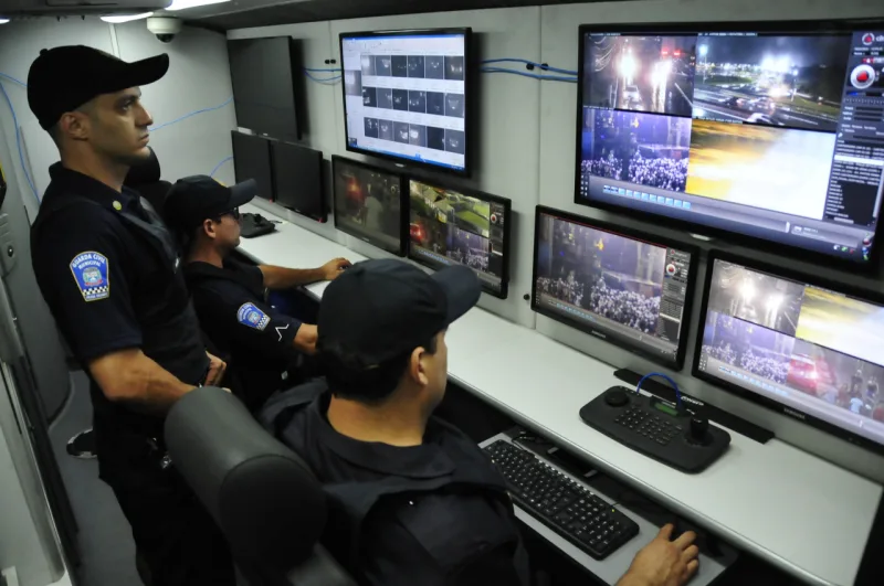 Câmeras utilizadas em operação em Praia Grande (SP). Foto: divulgação/Prefeitura de Praia Grande