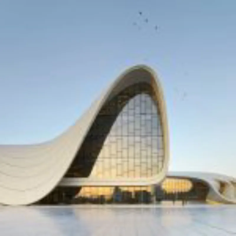 Centro cultural Heydar Aliyev, em Baku, no Azerbaijão, com fachada homogênea e cheia de movimento: a obra de 2013 é uma das mais representativas da arquiteta por fazer gritar a fluidez quase natural de seus edifícios.
Foto: Zaha Hadid Architects/Riba Comms/Divulgação