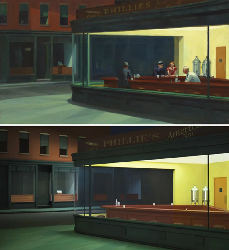 "Nighthawks", Edward Hopper, 1942.