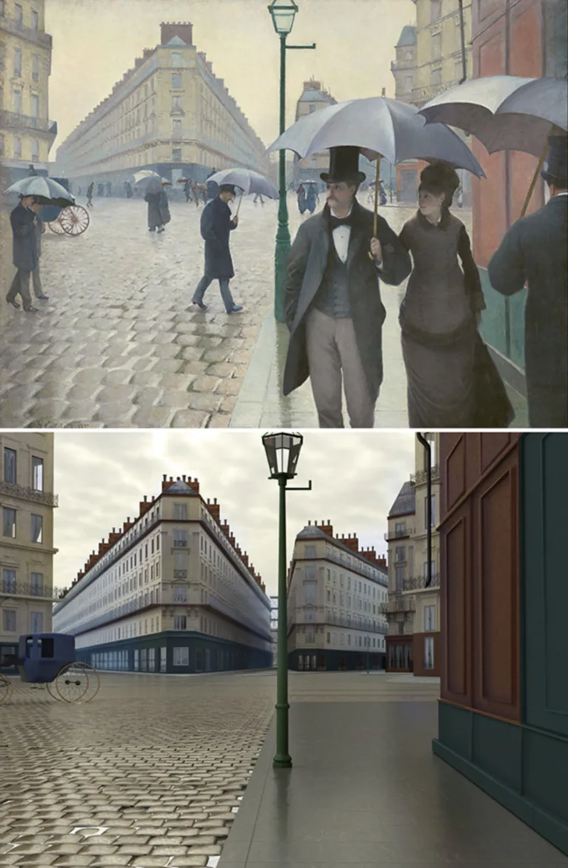 "Rua de Paris; dia chuvoso", Gustave Caillebotte, 1877