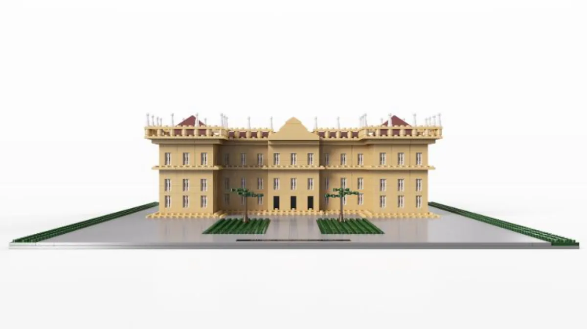 Maquete do Museu Nacional em LEGO. Foto: divulgação. 