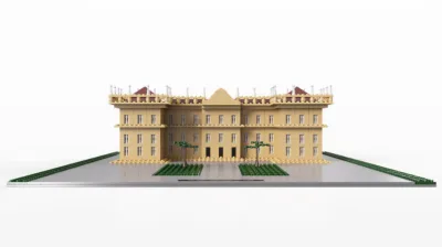 Maquete do Museu Nacional em LEGO. Foto: divulgação. 