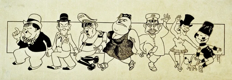 Itens diversos como obras de artes, caricaturas e rótulos antigos também fazem parte do acervo. Na foto, caricatura de Eloy (pseudônimo de Alceu Chichorro). Reprodução Acervo Casa da Memória