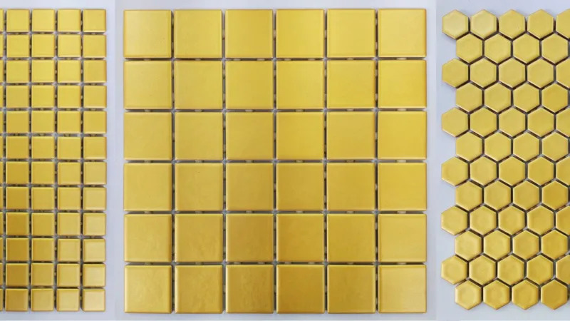 Linha de pastilhas Ouro, por Cerâmica Atlas.