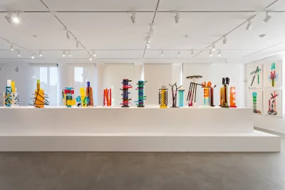 Produtos em vidro Murano assinados por Ettore Sottsass. Fotos: Daniela Busarello / Acervo Pessoal.
