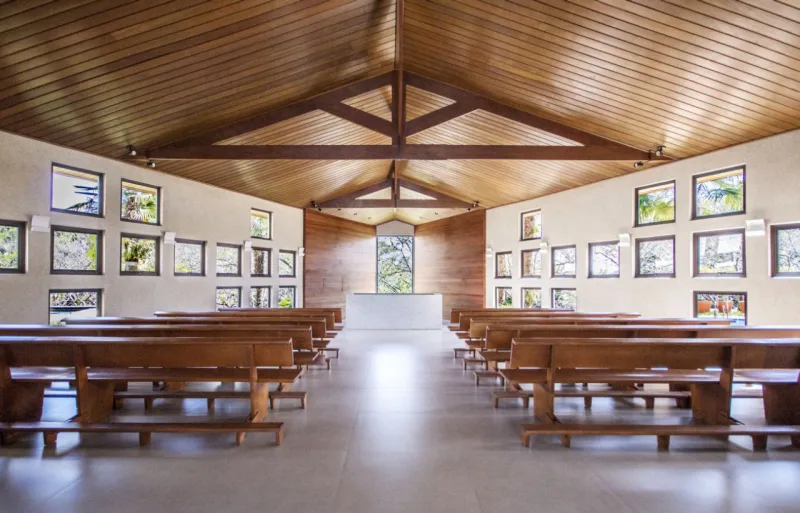 Capela do memorial. Foto: divulgação
