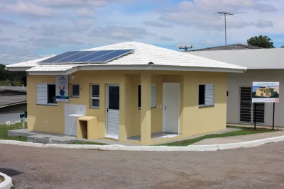 Um protótipo da nova Casa Sustentável, desenvolvida pelo Tecpar,  foi apresentada nesta terça (4). Foto: divulgação