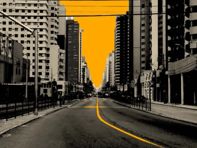 Obra de Maria Do Val Da Fonseca mostra a Avenida Sete de Setembro. Fotos: Divulgação.