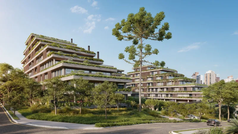 Lançamento no Bigorrilho tem área arborizada de 3,5 mil m² e soluções de sustentabilidade e bem-estar