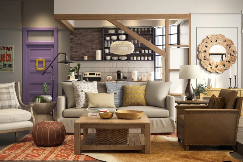 O apartamento que Mônica divide com Chandler foi pensado