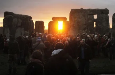 Solstício de inverno no Stonehenge, Inglaterra. Foto: reprodução/Pinterest