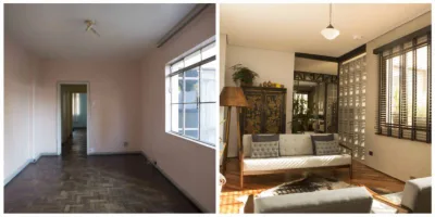 Antes e depois: reforma traz estilo cosmopolita e faz renascer apartamento dos anos 1940