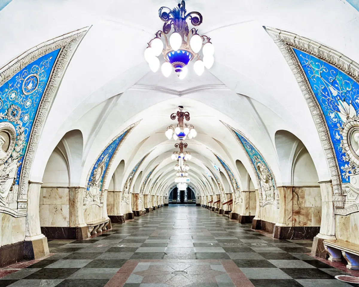 Estação de metrô de Taganskaya, em Moscou. Fotos: David Burdeny/Jennifer Kostuik Gallery/Bored Panda/Reprodução
