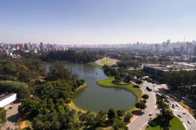Registro aéreo do Parque do Ibirapuera, em São Paulo. Foto: Bigstock