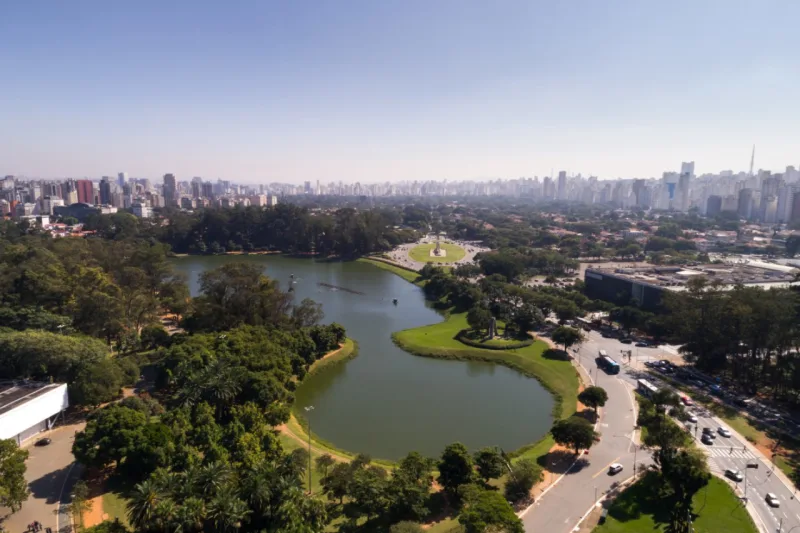 Registro aéreo do Parque do Ibirapuera, em São Paulo. Foto: Bigstock