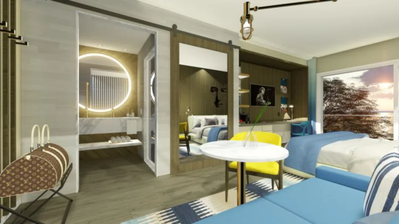 Ambientação dos quartos terá proposta contemporânea