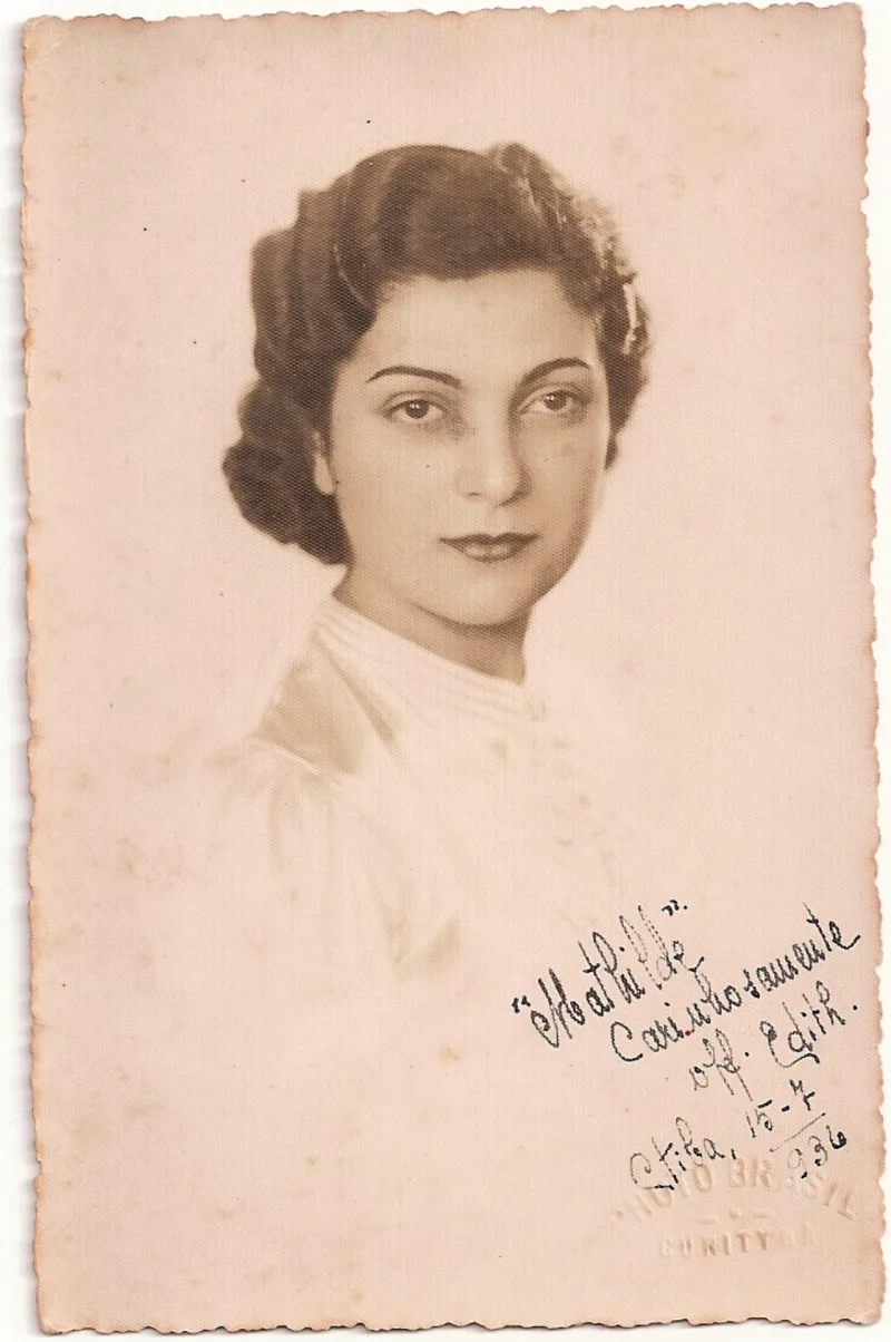 Edith Karam, em 1936. Foto: Acervo pessoal família Karam.